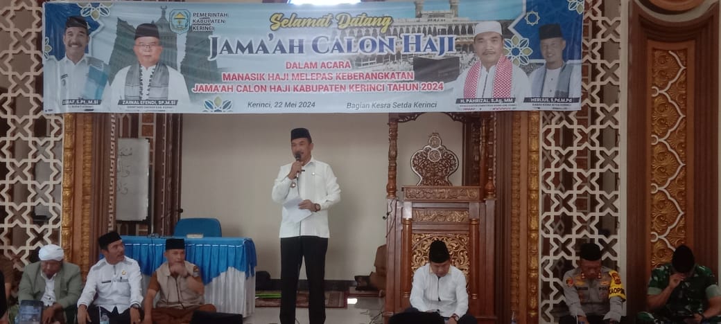 PJ Bupati Asraf Hadiri Manasik Haji dan Lepas 275 Jamaah Haji Kabupaten Kerinci