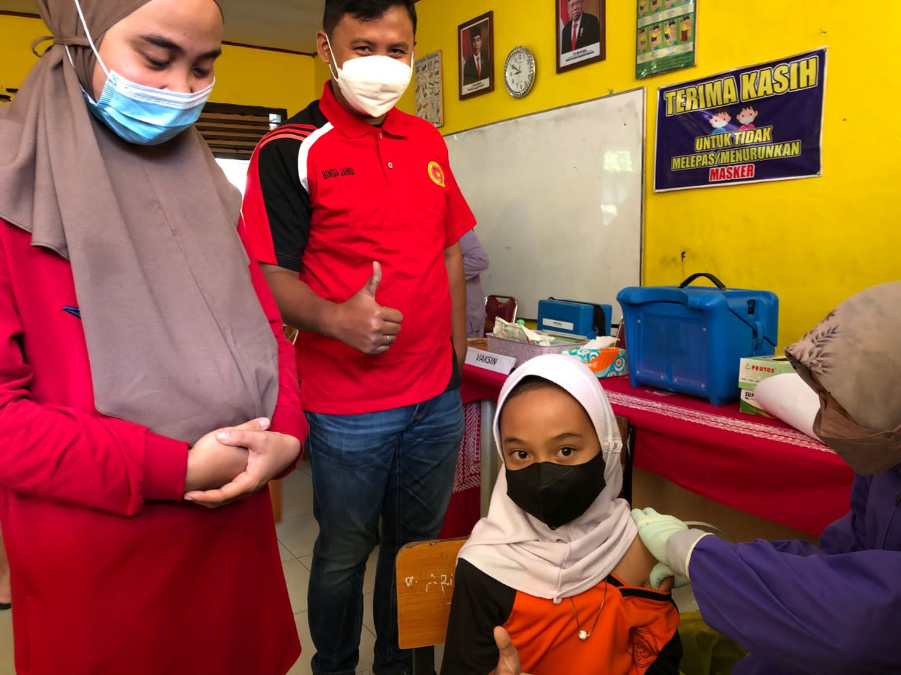 Binda Jambi Melaksanakan Vaksinasi Anak Usia 6-11 Tahun, Peserta Sangat Antusias