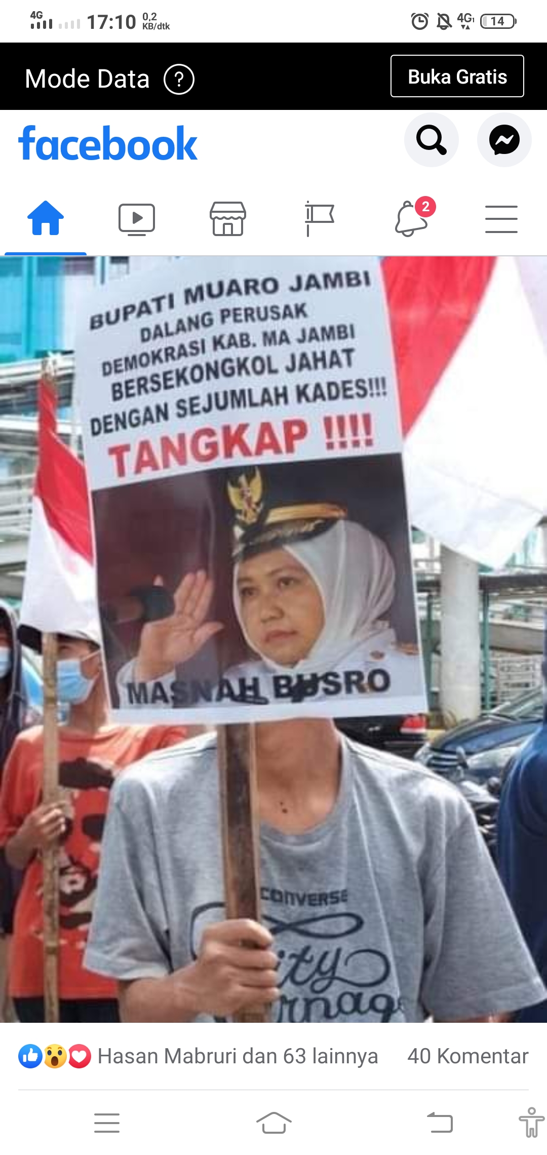 Heboh! Pro-Kontra Poster Tangkap Bupati Muaro Jambi 