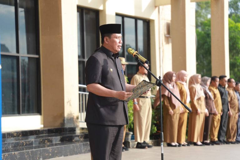 Tekankan Kinerja dan Sinergi ASN, Wabup Katamso Pimpin Apel Gabungan