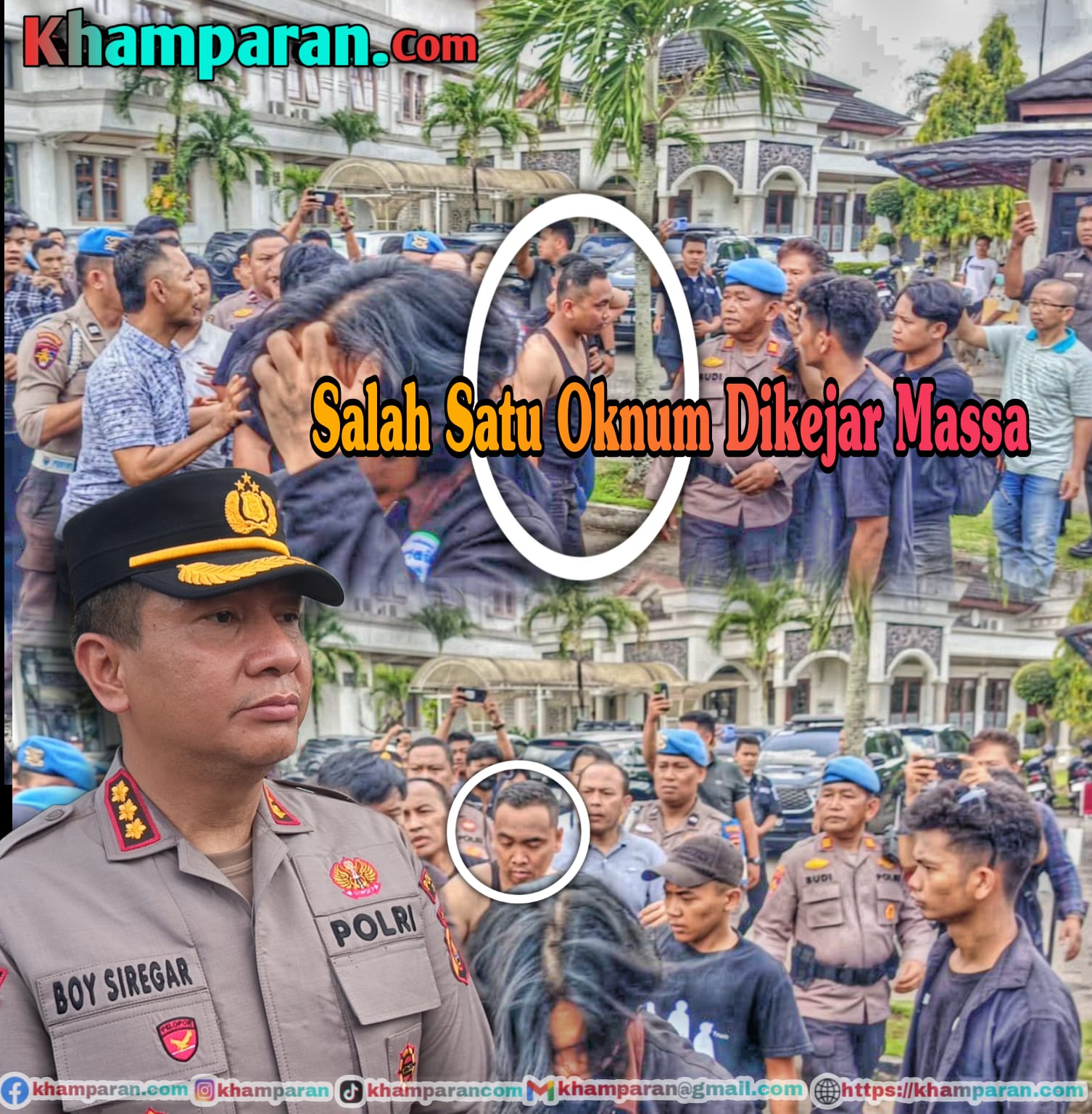 Aksi Unjuk Rasa Mahasiswa di DPRD Provinsi Jambi Menjadi Ricuh, Salah Satu Oknum Dikejar Massa