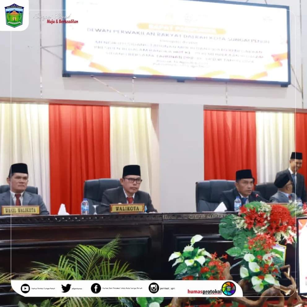 Rapat Paripurna DPRD Mendengarkan Pidato Kenegaraan Presiden RI Dalam Rangka Peringatan HUT ke-79