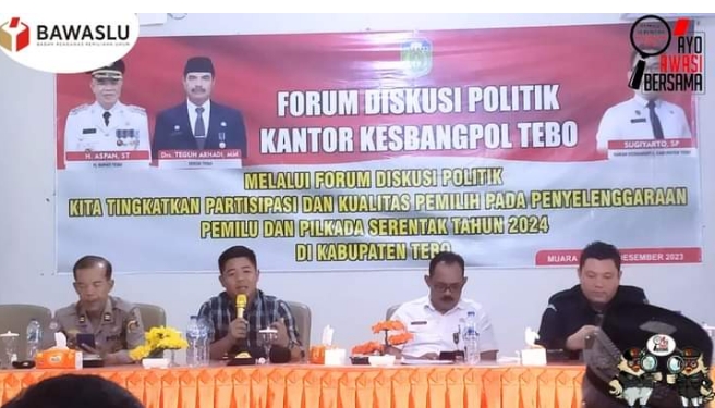 Bawaslu Tebo bersuara tegas: Netralitas ASN, TNI. POLRI dan peserta pemilih harus di jaga pada Pemilu 2024