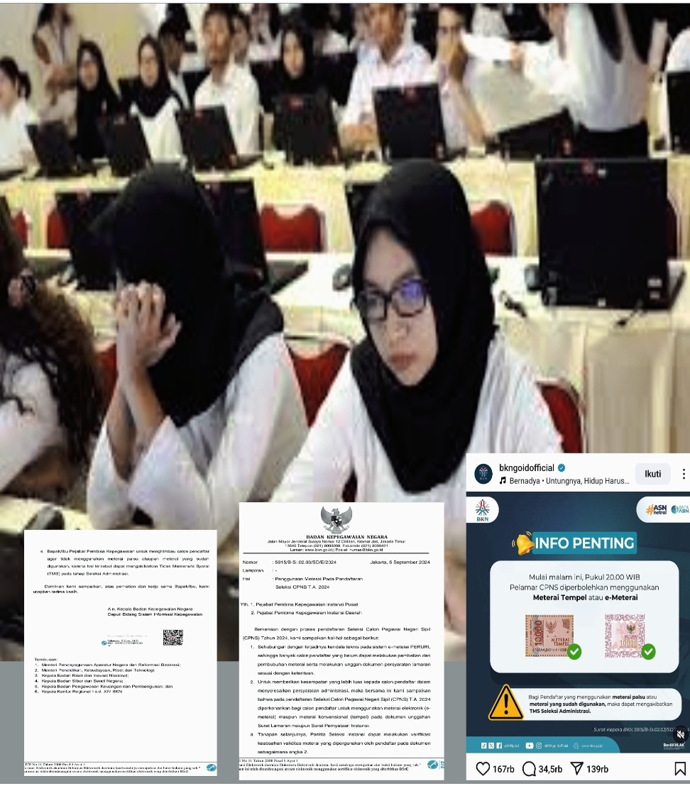 Surat Edaran Terbaru BKN Soal e-Meterai, Peserta CPNS 2024 Wajib Tahu ini