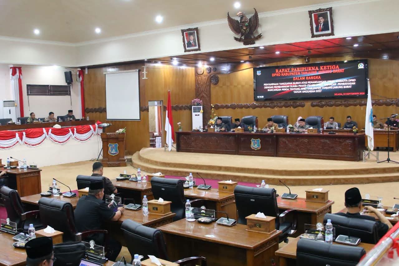DPRD Kabupaten Tanjung Jabung Barat Gelar Rapat Paripurna Ketiga Tahun 2026