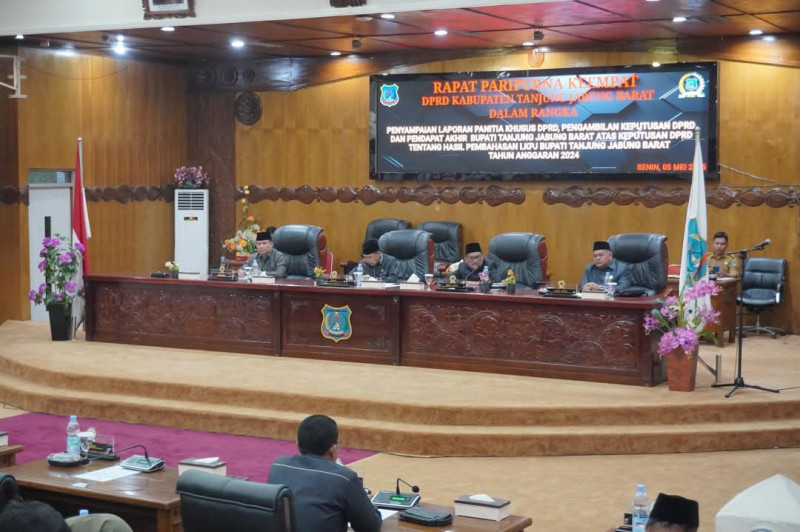 Bahas LKPJ Bupati Tahun Anggaran 2024, DPRD Tanjabbar Gelar Rapat Paripurna 