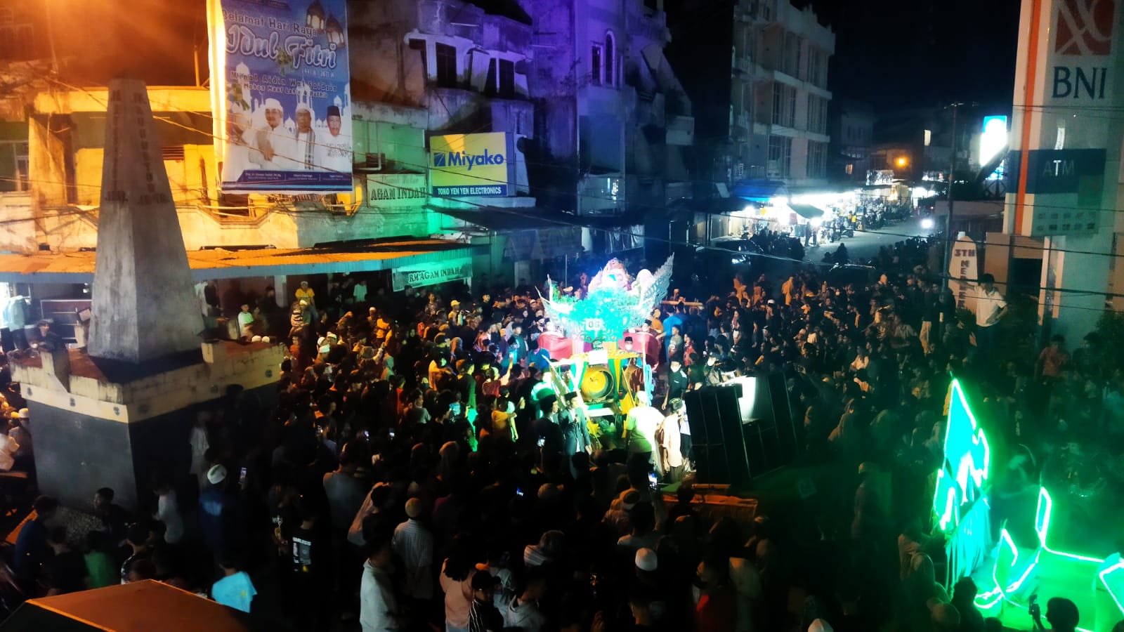 Festival pawai Tagbir  di Tanjab Barat Disambut Antusias warga