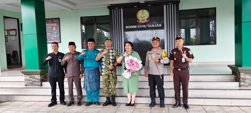 Perkuat Sinergi Forkopimda, Ketua DPRD Tanjabbar Hadiri Penyambutan Dandim 0419
