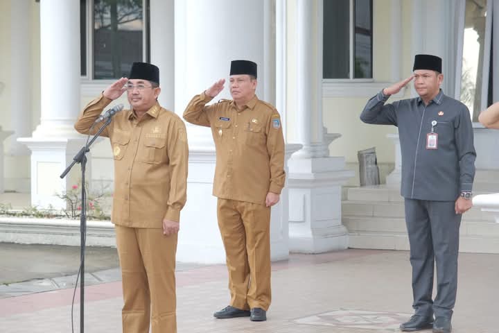 Awal Masuk Kerja Pasca Liburan,  Pemkab Tanjabbar Gelar Apel Gabungan 