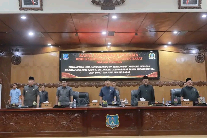 DPRD Tanjabbar Gelar Rapat Paripurna Pertama Untuk Penyampaian Nota Pengantar Reperda RPJMD