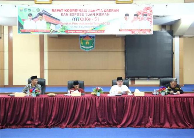 Finalkan Persiapan Pembukaan MTQ ,  Wagub & Wako Ahmadi Pimpin Rakor Bersama Kafilah Kabupaten / Kota