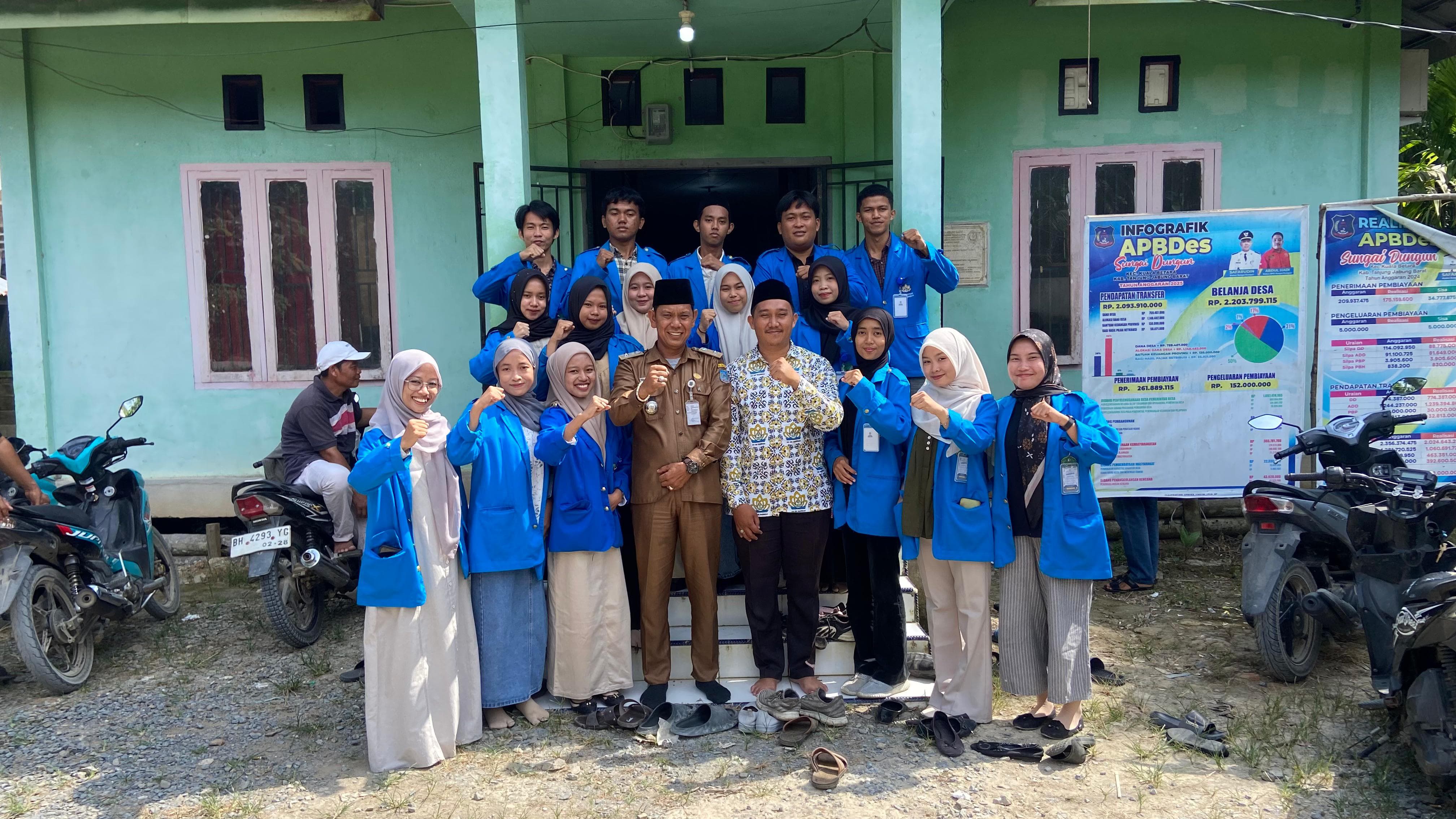 Serah Terima Mahasiswa Kukerta IAI An-Nadwah Kuala Tungkal di Desa Sungai Dungun Berlangsung Khidmat